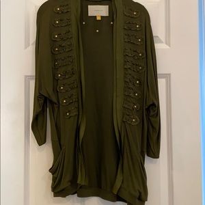 Leifsdottir green cardigan size small